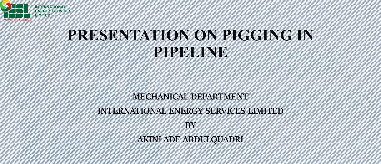PIPELINE PIGGING TRAINING