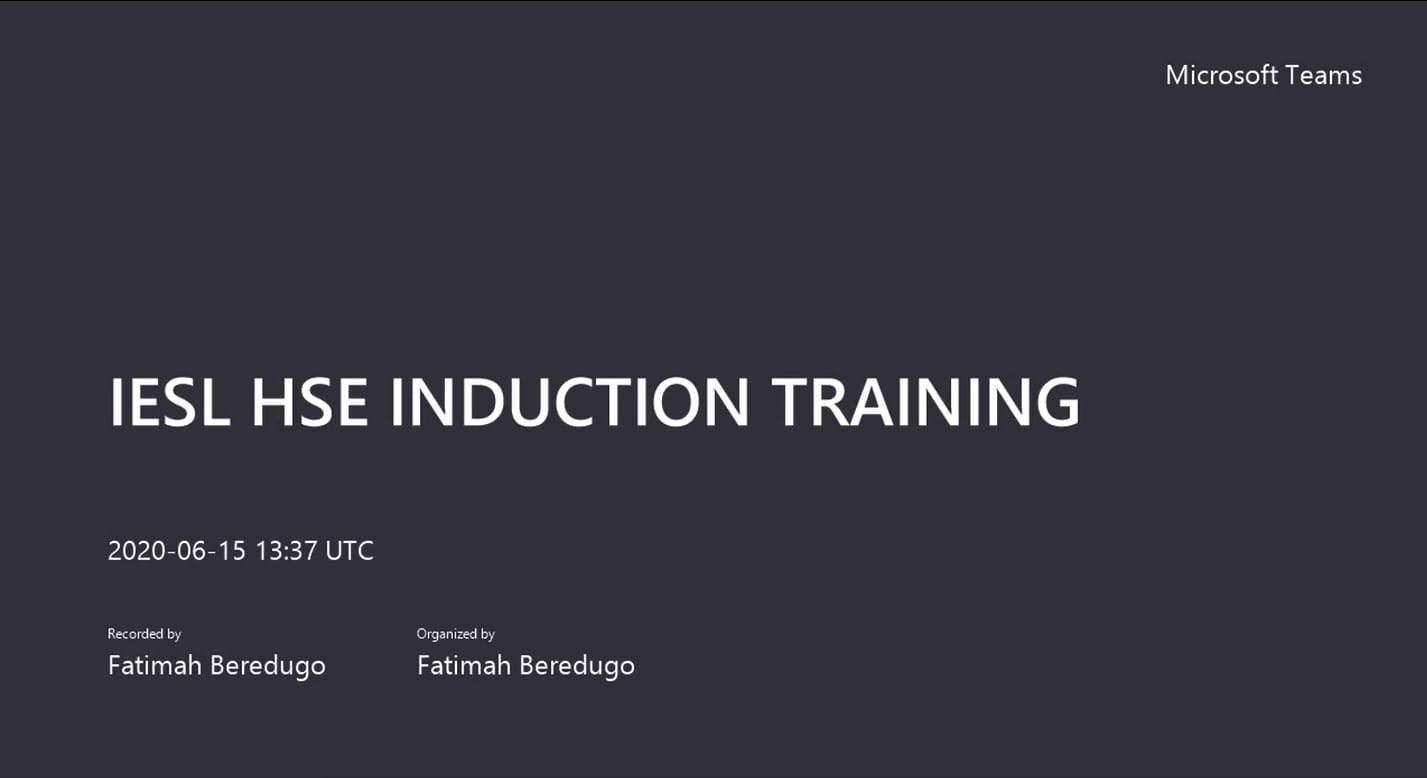 HSEQ INDUCTION