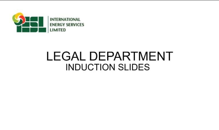 LEGAL DEPARTMENT INDUCTION