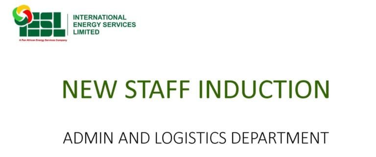 ADMIN AND LOGISTICS INDUCTION